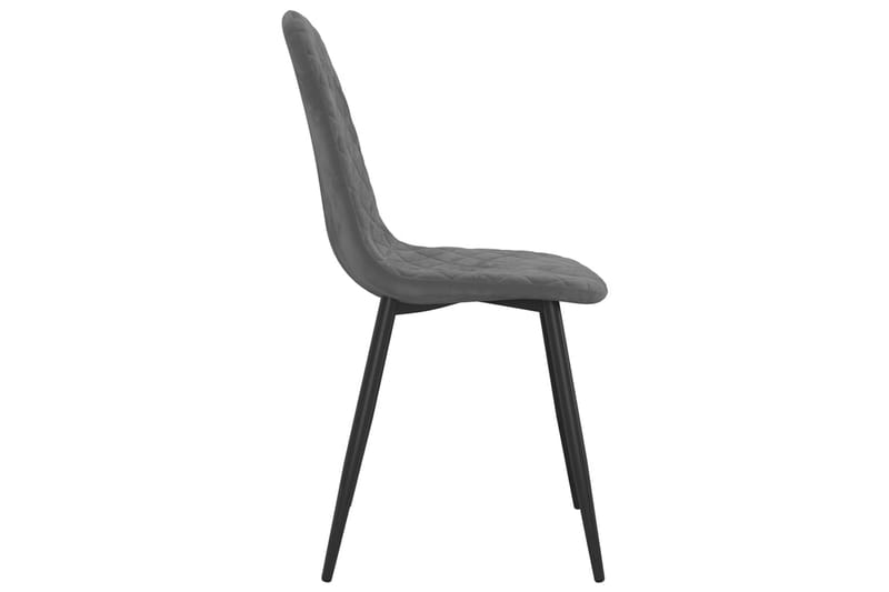 spisebordsstole 4 stk. fløjl mørkegrå - Sort - Spisebordsstole & køkkenstole - Armstole