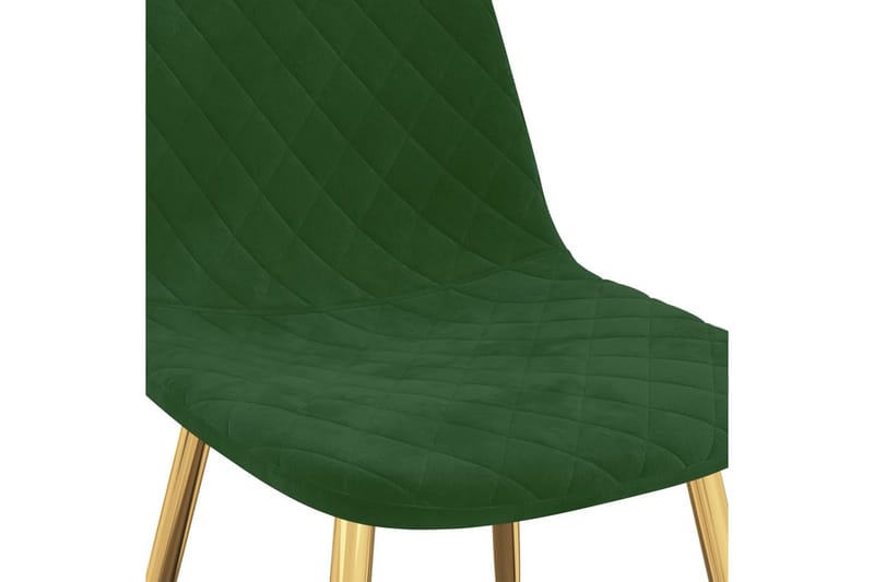 spisebordsstole 4 stk. fløjl mørkegrøn - Hvid - Spisebordsstole & køkkenstole - Armstole