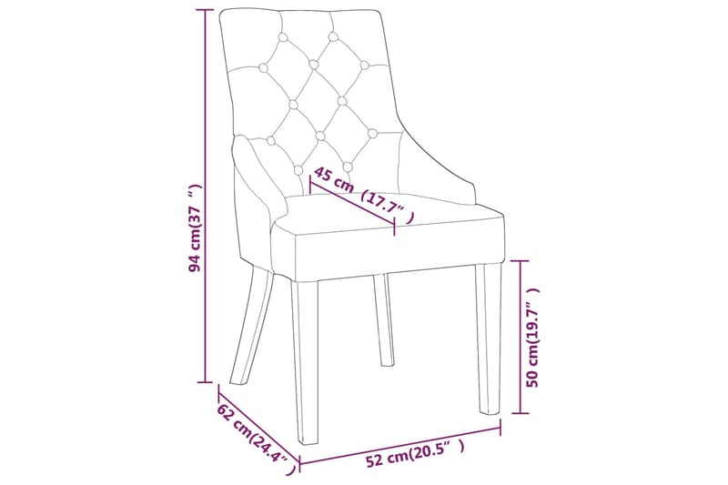 spisebordsstole 4 stk. fløjl sort - Sort - Spisebordsstole & køkkenstole - Armstole