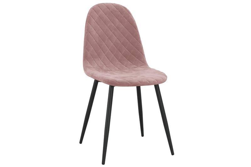 spisebordsstole 4 stk. fløjl pink - Lyserød - Spisebordsstole & køkkenstole - Armstole