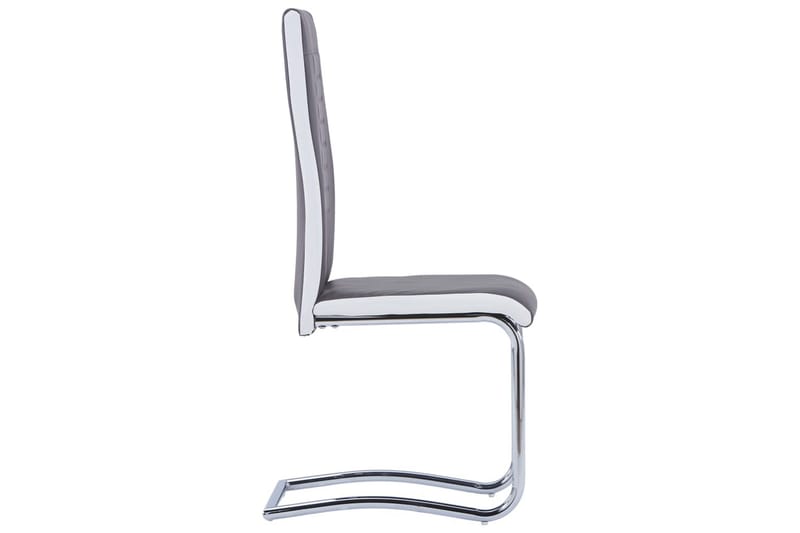 spisebordsstole 4 stk. kunstlæder grå - Spisebordsstole & køkkenstole - Armstole