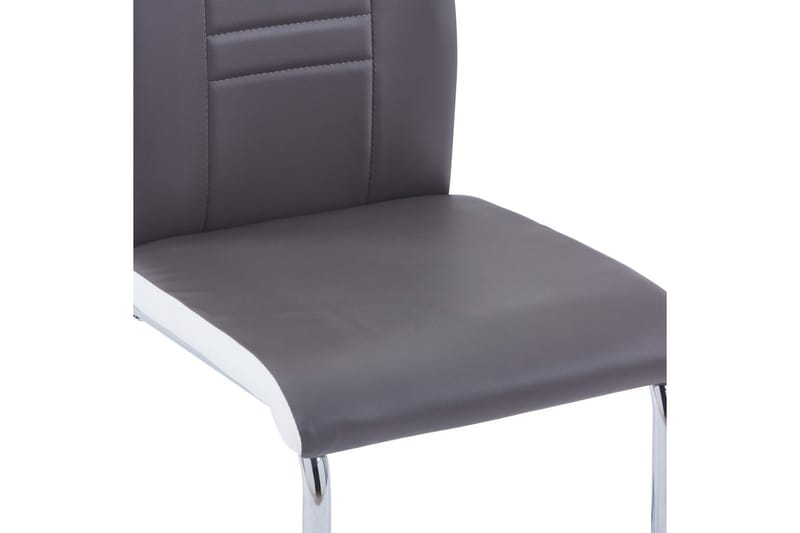 spisebordsstole 4 stk. kunstlæder grå - Spisebordsstole & køkkenstole - Armstole