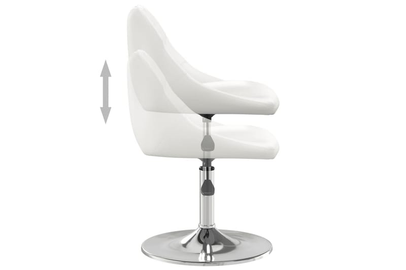 spisebordsstole 4 stk. kunstlæder hvid - Hvid - Spisebordsstole & køkkenstole - Armstole