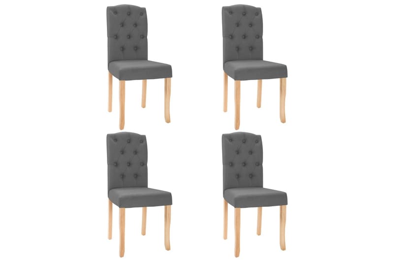 spisebordsstole 4 stk. stof mørkegrå - Grå - Spisebordsstole & køkkenstole - Armstole