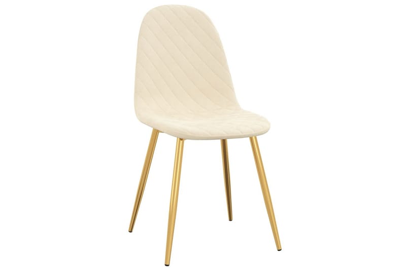 spisebordsstole 6 stk. fløjl cremehvid - Creme - Spisebordsstole & køkkenstole - Armstole