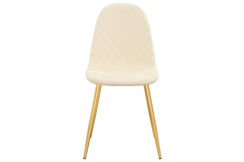 spisebordsstole 6 stk. fløjl cremehvid - Creme - Spisebordsstole & køkkenstole - Armstole