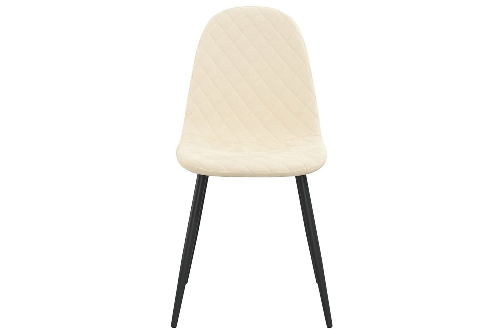 spisebordsstole 6 stk. fløjl cremehvid - Creme - Møbler - Stole & lænestole
