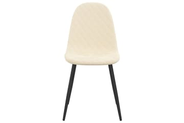 spisebordsstole 6 stk. fløjl cremehvid - Creme - Møbler - Stole & lænestole