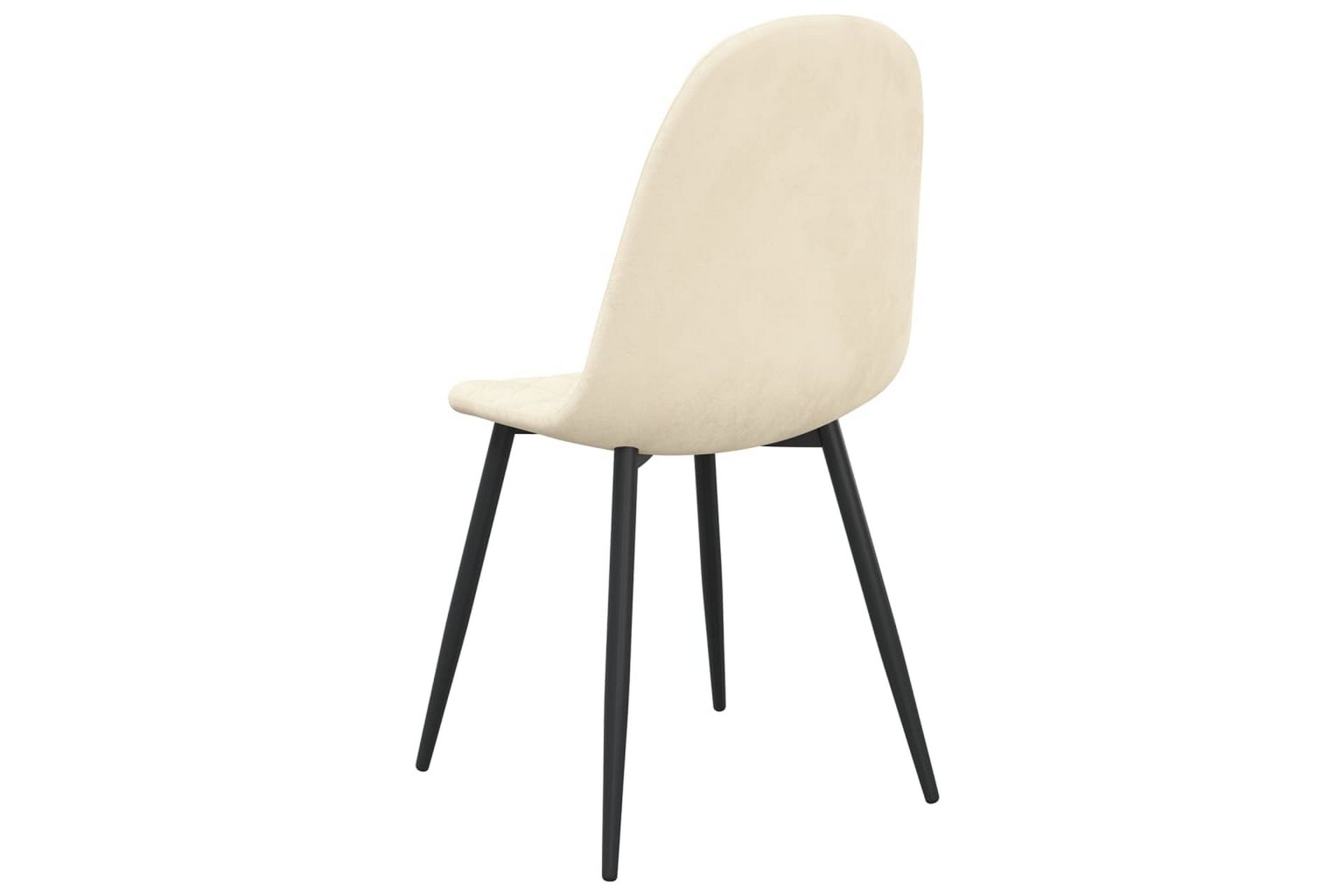 spisebordsstole 6 stk. fløjl cremehvid - Creme - Møbler - Stole & lænestole