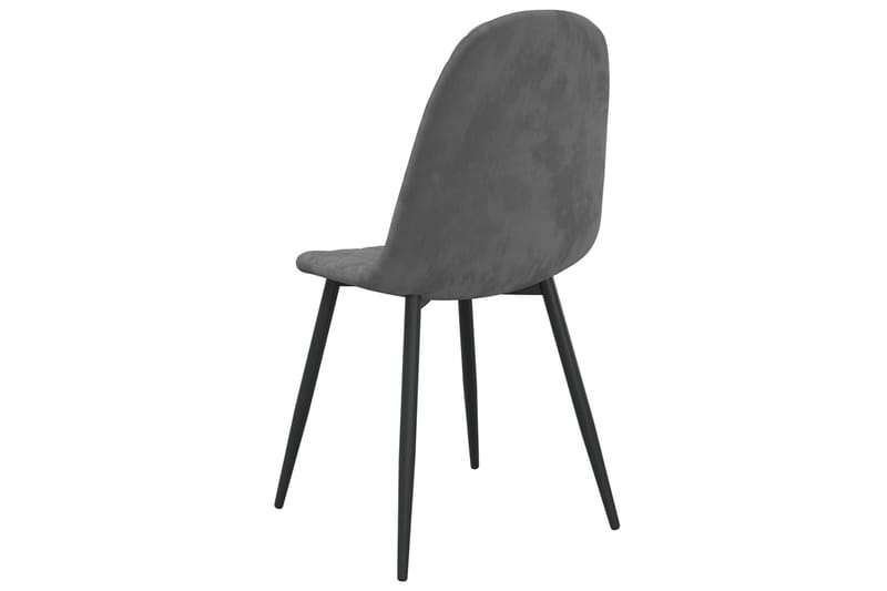 spisebordsstole 6 stk. fløjl mørkegrå - Grå - Spisebordsstole & køkkenstole - Armstole