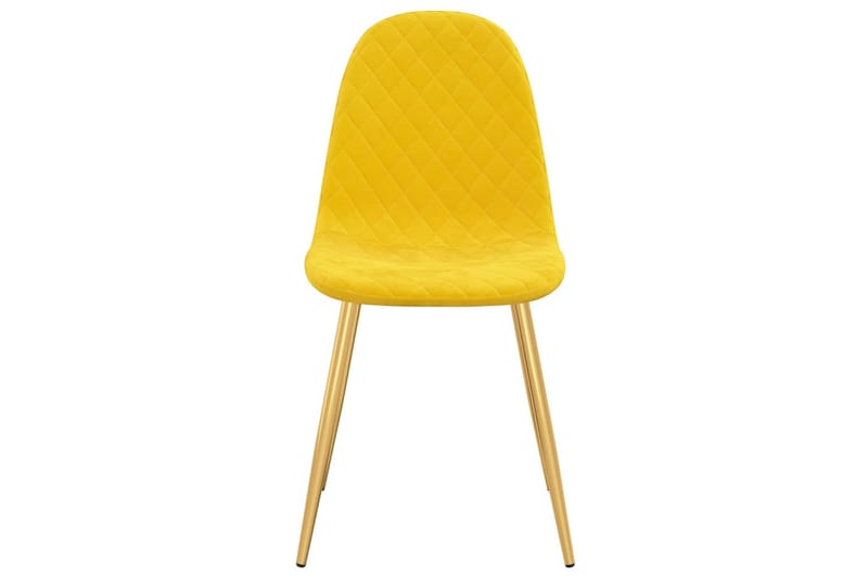 spisebordsstole 6 stk. fløjl sennepsgul - Gul - Spisebordsstole & køkkenstole - Armstole