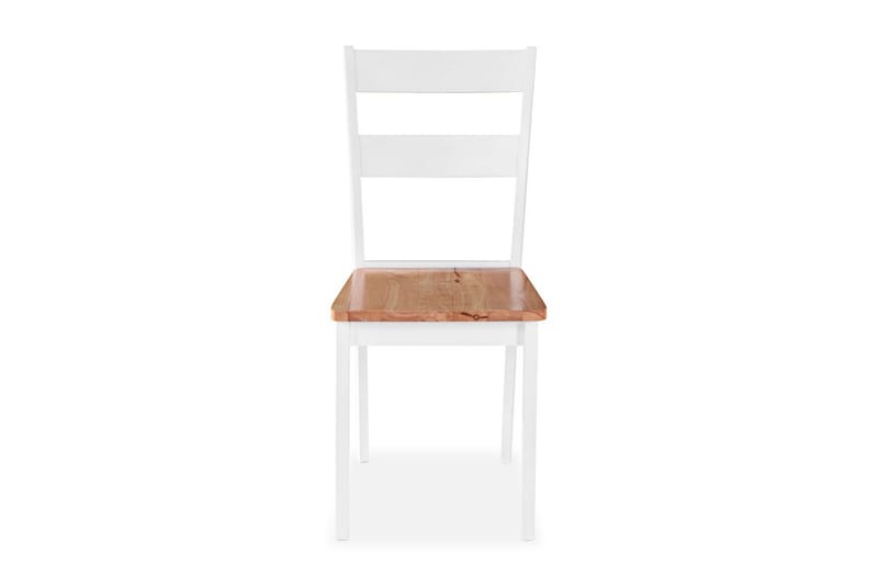 Spisebordsstole 6 Stk. Gummitræ Hvid - Hvid - Spisebordsstole & køkkenstole - Armstole