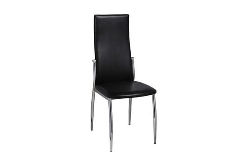 Spisebordsstole 6 Stk. Krom Læder Sort - Sort - Spisebordsstole & køkkenstole - Armstole