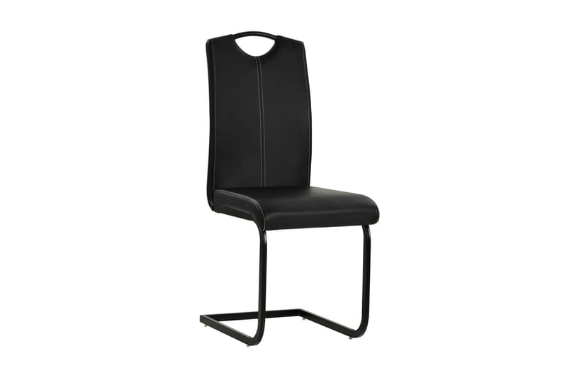 Spisebordsstole 6 Stk. Kunstlæder 43 X 55 X 100 Cm Sort - Sort - Spisebordsstole & køkkenstole - Armstole