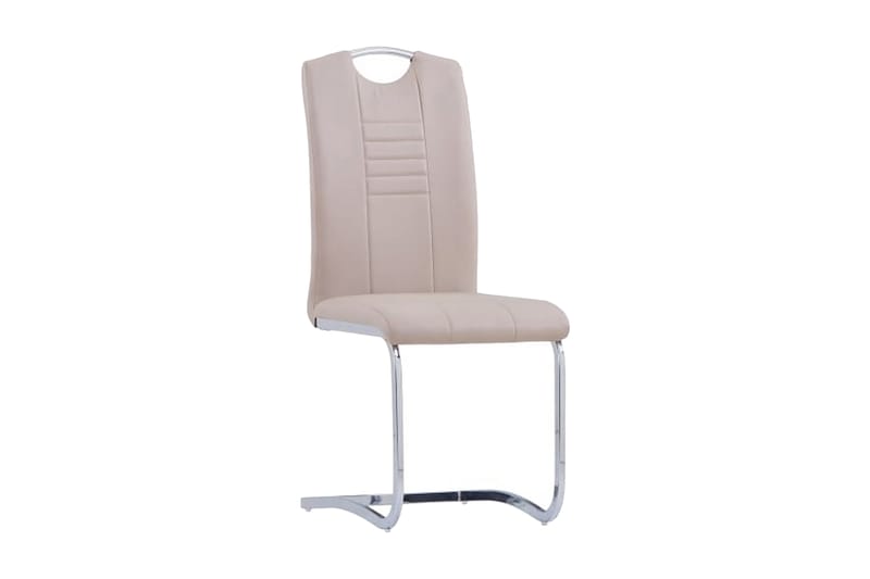 Spisebordsstole 6 Stk. Kunstlæder Cappuccinofarvet - Beige - Spisebordsstole & køkkenstole - Armstole