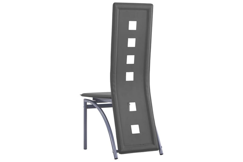 spisebordsstole 6 stk. kunstlæder grå - Grå - Spisebordsstole & køkkenstole - Armstole