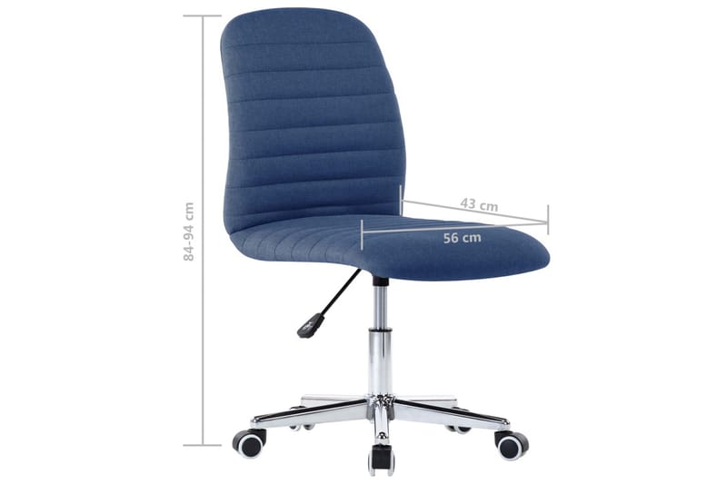 Spisebordsstole 6 Stk. Stof Blå - Spisebordsstole & køkkenstole - Armstole