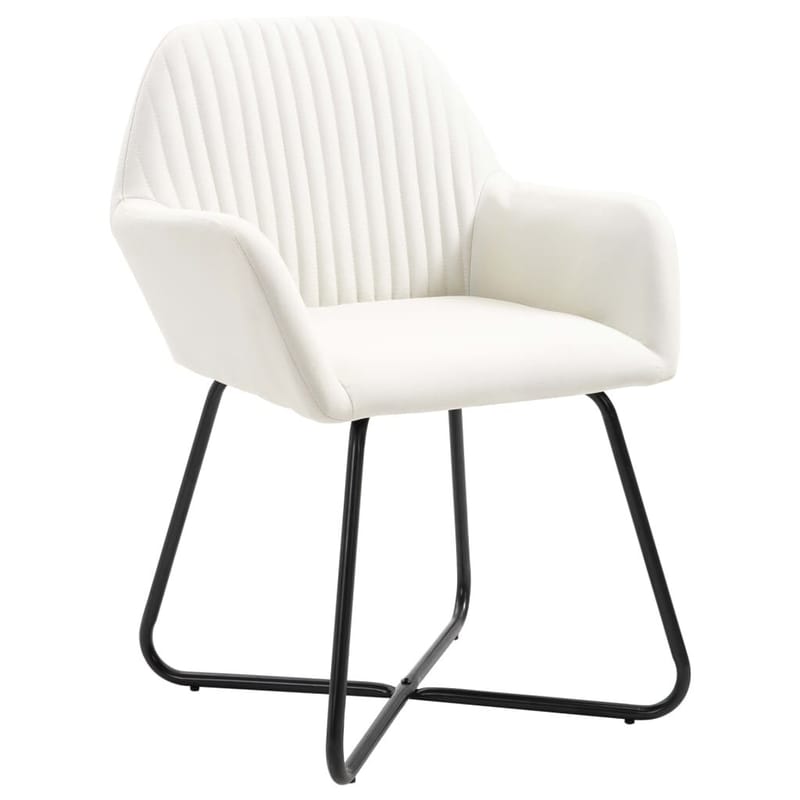 Spisebordsstole 6 Stk. Stof Cremefarvet - Creme - Spisebordsstole & køkkenstole - Armstole