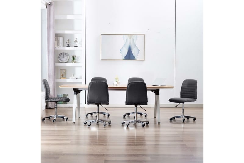 Spisebordsstole 6 Stk. Stof Mørkegrå - Spisebordsstole & køkkenstole - Armstole