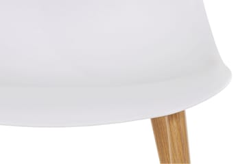 Abia spisebordsstol Plast 4 stk. - hvid - Møbler - Stole & lænestole - Spisebordsstole & køkkenstole