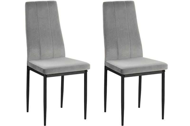 Aggarp Spisebordsstol - Velour/Grå - Møbler - Stole & lænestole - Spisebordsstole & køkkenstole