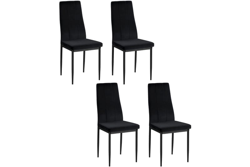 Aggarp Spisebordsstol - Velvet/Sort - Møbler - Stole & lænestole - Spisebordsstole & køkkenstole