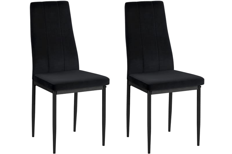 Aggarp Spisebordsstol - Velvet/Sort - Møbler - Stole & lænestole - Spisebordsstole & køkkenstole