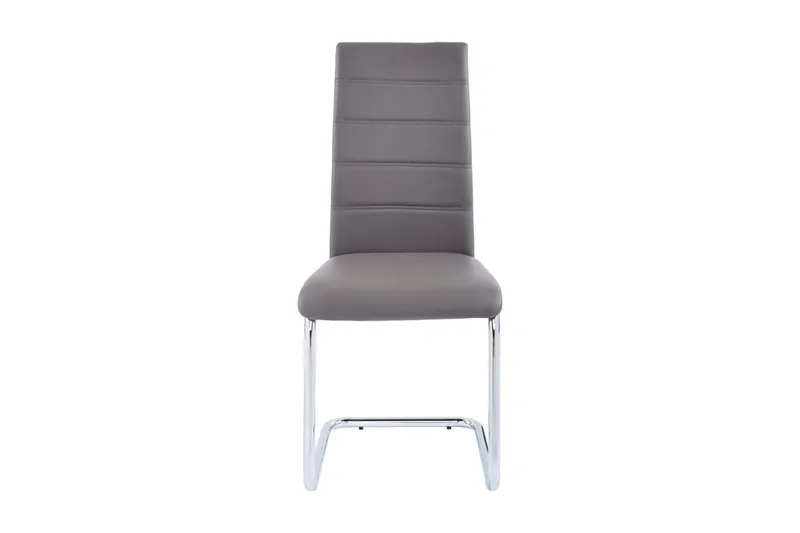 Aleia spisebordsstol kunstlæder 2 stk. - Brun/Krom - Møbler - Stole & lænestole - Spisebordsstole & køkkenstole