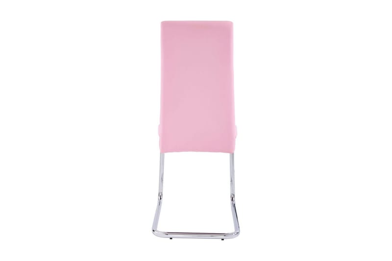 Aleia spisebordsstol kunstlæder 2 stk. - Rosa/Krom - Spisebordsstole & køkkenstole