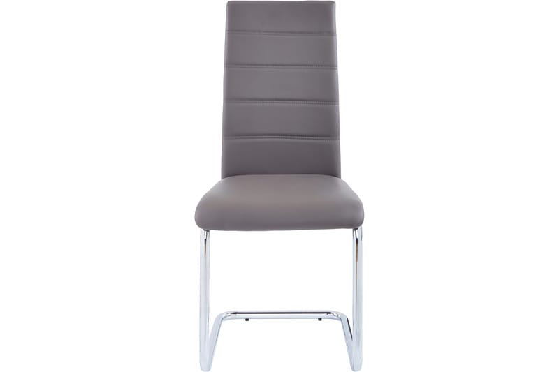 Aleia spisebordsstol kunstlæder 4 stk. - Brun/Krom - Spisebordsstole & køkkenstole