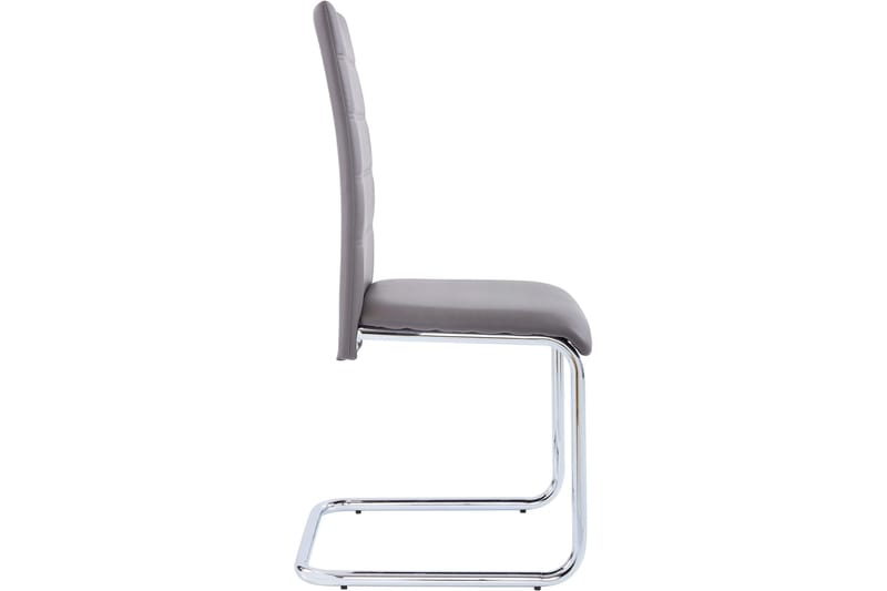 Aleia spisebordsstol kunstlæder 4 stk. - Brun/Krom - Møbler - Stole & lænestole - Spisebordsstole & køkkenstole