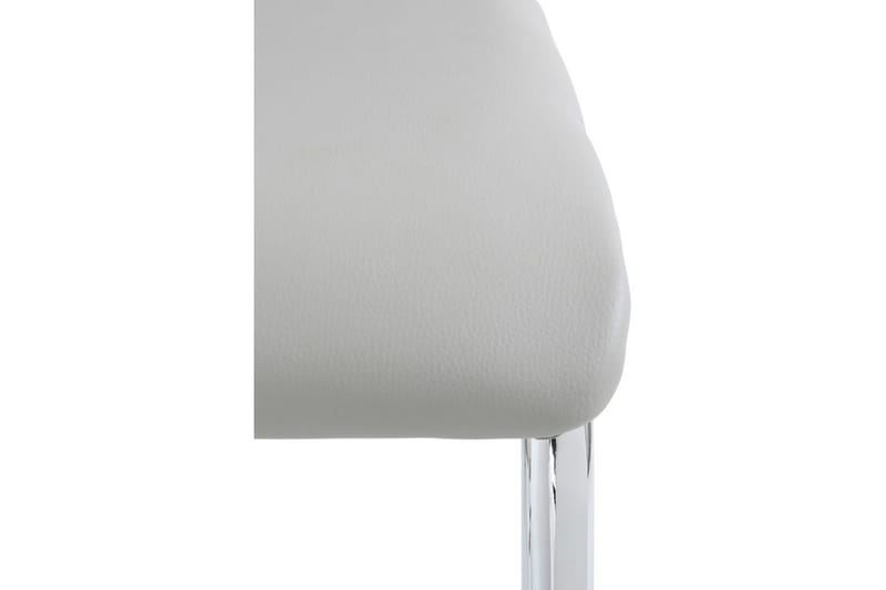 Aleia spisebordsstol kunstlæder 4 stk. - lysegrå/Krom - Møbler - Stole & lænestole - Spisebordsstole & køkkenstole