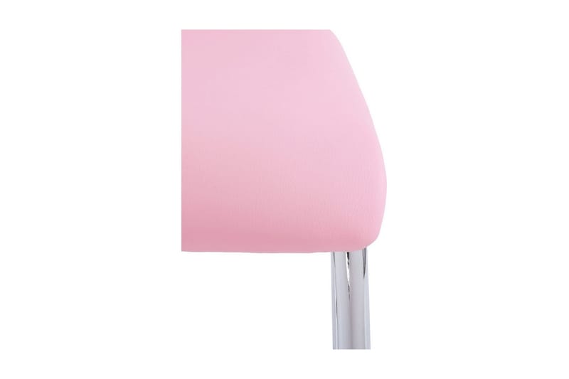 Aleia spisebordsstol kunstlæder 4 stk. - Rosa/Krom - Møbler - Stole & lænestole - Spisebordsstole & køkkenstole