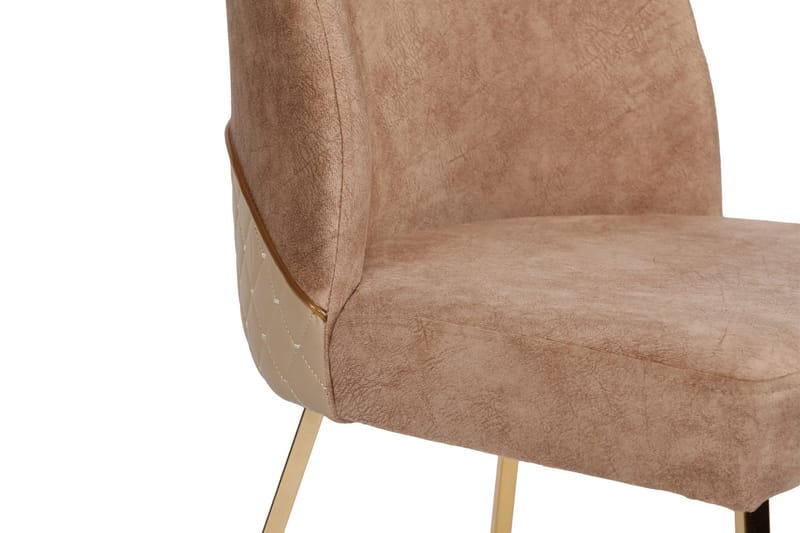 Alsacia Spisebordsstol 4 stk - Guld/Brun - Møbler - Stole & lænestole - Spisebordsstole & køkkenstole