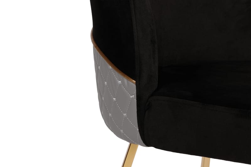 Alsacia Spisebordsstol 4 stk - Sort/Guld - Spisebordsstole & køkkenstole