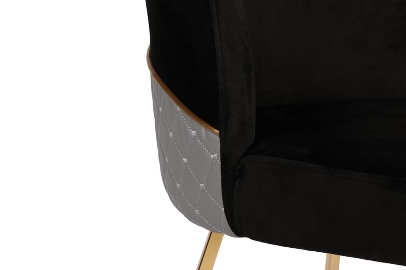 Alsacia Spisebordsstol 4 stk - Sort/Guld - Møbler - Stole & lænestole - Spisebordsstole & køkkenstole