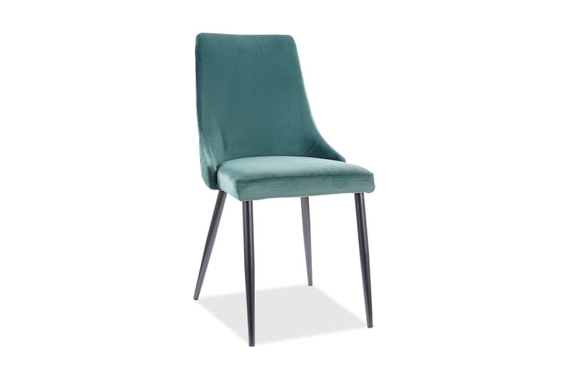 Apiano Spisebordsstol - Velour/Grøn/Sort - Spisebordsstole & køkkenstole