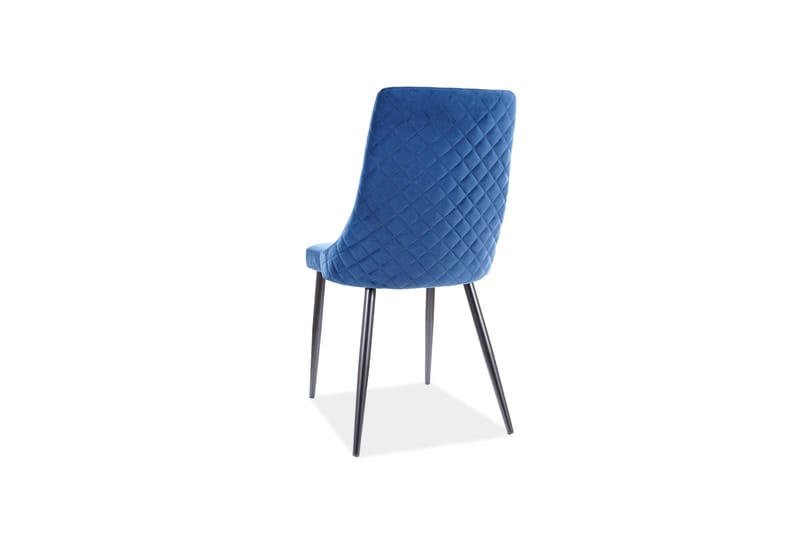 Apiano Spisebordsstol - Velour/Marineblå/Sort - Spisebordsstole & køkkenstole