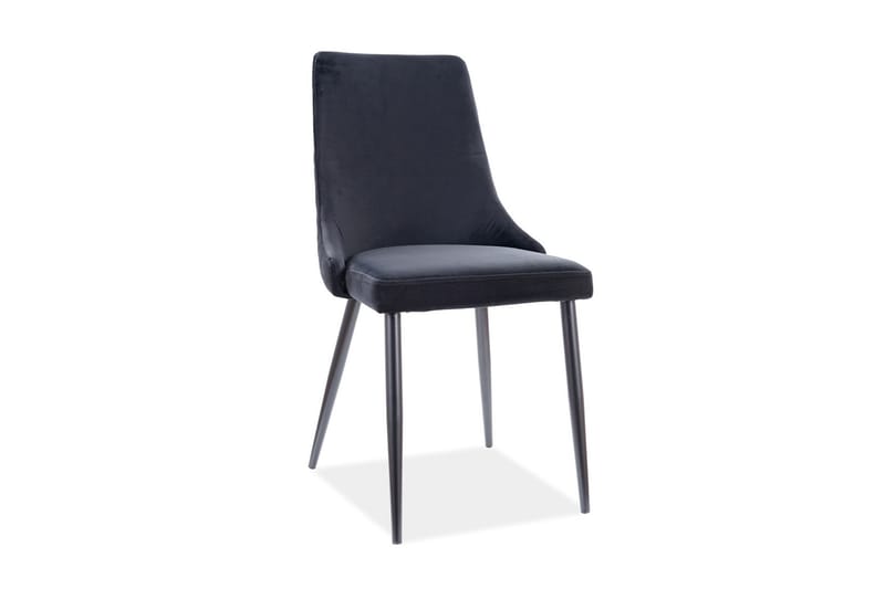 Apiano Spisebordsstol - Velour/Sort - Møbler - Stole & lænestole - Spisebordsstole & køkkenstole
