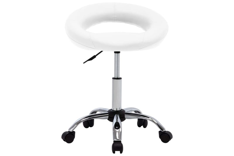 arbejdsstol med hjul kunstlæder hvid - Hvid - Spisebordsstole & køkkenstole