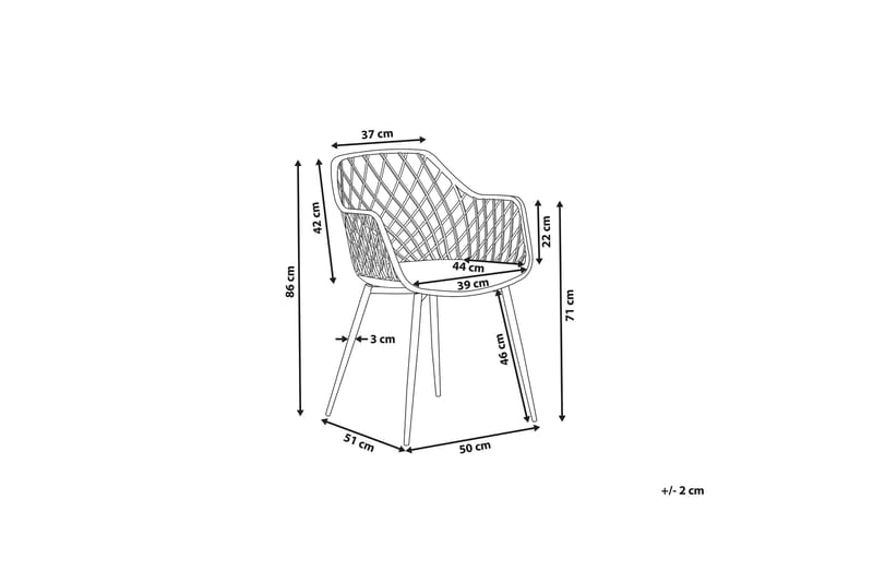 Aredale Stol 2 stk - Hvid - Spisebordsstole & køkkenstole - Armstole