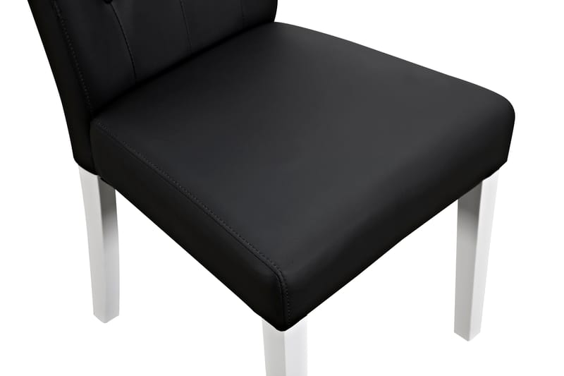 Arkansas Spisebordsstol Kunstlæder - Sort/Hvid - Spisebordsstole & køkkenstole
