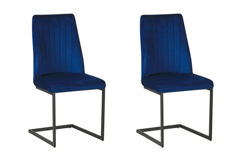 Arnia Spisebordsstol 2stk - Velour/Blå - Spisebordsstole & køkkenstole