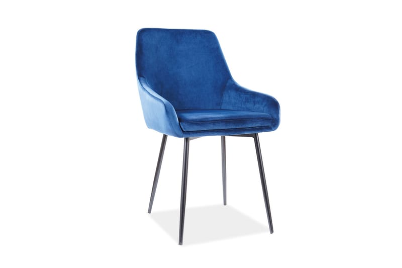 Arthes Spisebordsstol - Velour/Marineblå/Sort - Spisebordsstole & køkkenstole