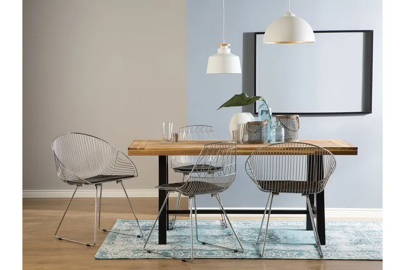 Aurora stolsæt til 2 stk - Sølv - Møbler - Stole & lænestole - Spisebordsstole & køkkenstole