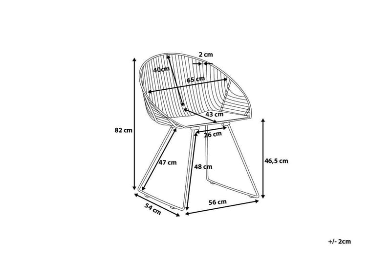 Aurora stolsæt til 2 stk - Sort - Spisebordsstole & køkkenstole