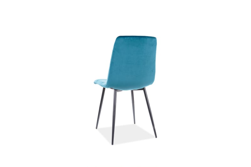 Axarnes Spisebordsstol - Velour/Turkis/Sort - Spisebordsstole & køkkenstole