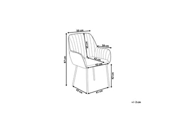 Axson stol 2-stk velour - Blå - Møbler - Stole & lænestole - Spisebordsstole & køkkenstole