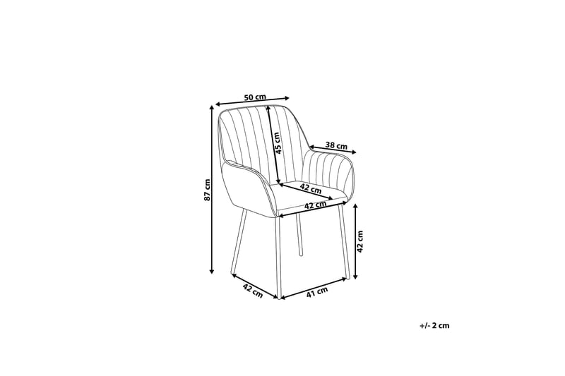 Axson stol 2-stk velour - Grøn - Spisebordsstole & køkkenstole - Armstole