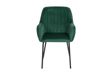 Axson stol 2-stk velour - Grøn - Møbler - Stole & lænestole - Spisebordsstole & køkkenstole